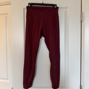 Lululemon Wunder Under High-Rise Tight Size 8 Maroon Burgundy Leggings